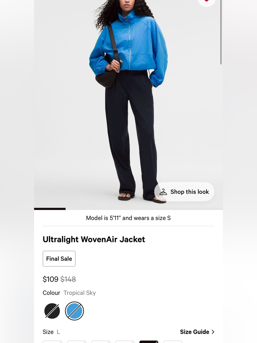 Lululemon jacket NWT Ultralight WovenAir Jacket - Tropical Sky Blue